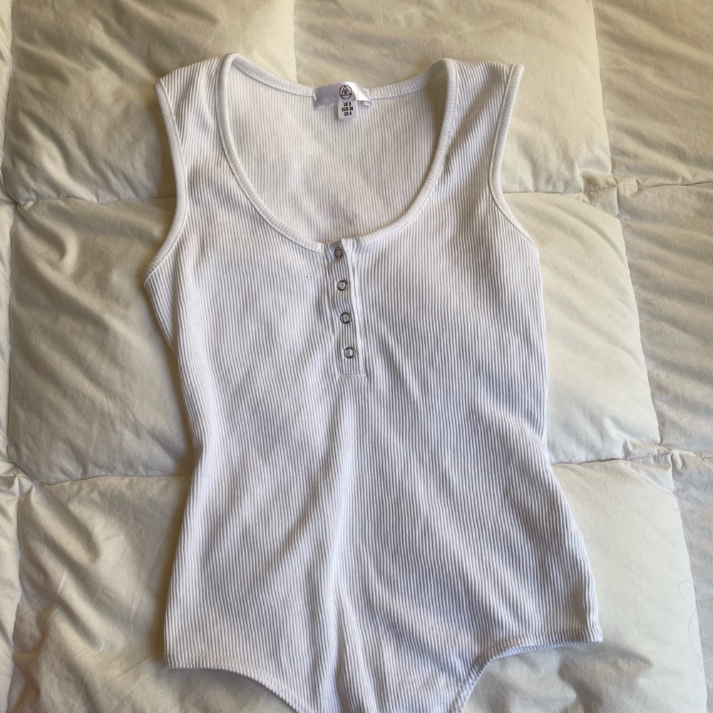 missguided white ribbed body suit